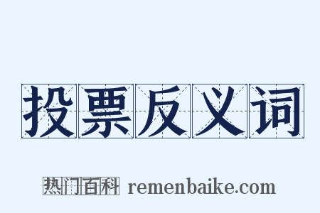 投票反义词是什么意思的图片